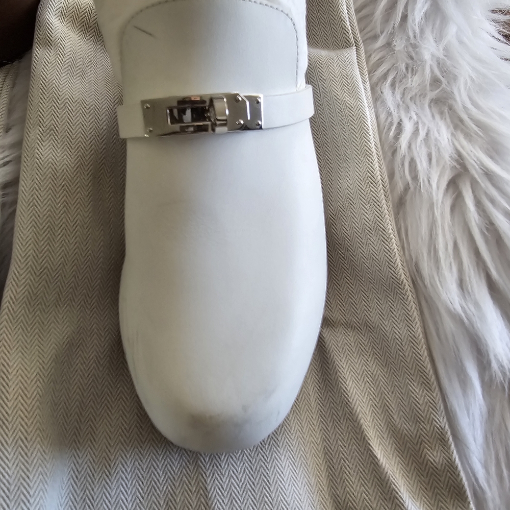 Hermes Carlotta Mule. Authentic!! White Size 38 - image 2